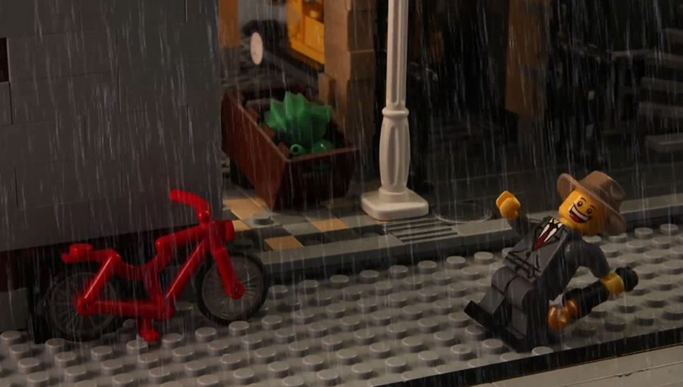 LEGOブロックでの雨に唄えば